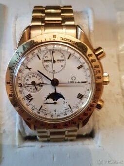 Omega Golden Gate Automatik Moonphase 18 k masivní zlato