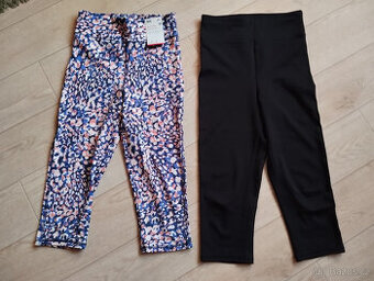 Strakaté / černé  3/4 legíny F&F / Active vel.34/152 NOVÉ