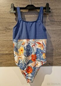 Dívčí plavky Decathlon OLAIAN 500 fialové