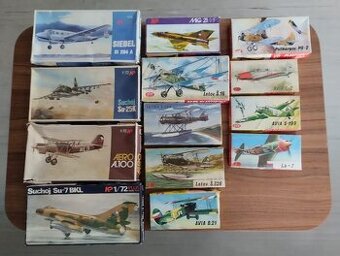 Modely letadel,KP, plastové stavebnice.