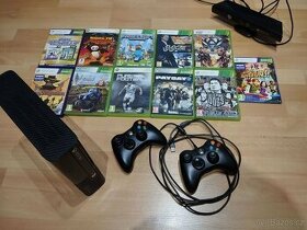 XBOX 360 E + 2 Ovladače + 11 her + Kinekt