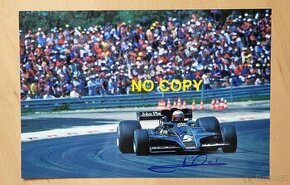 Mario Andretti F1 Lotus velké foto 20x30 originální autogram