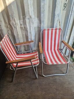 Retro zidle Camping 2ks