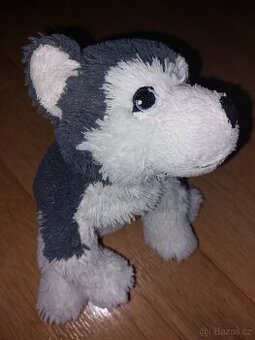 Plyšový husky, 4x čepice