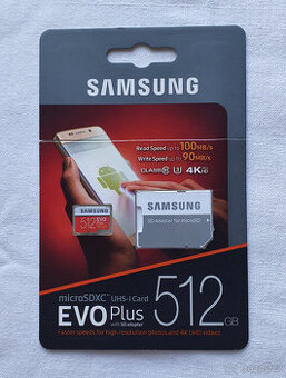 Paměťová karta Samsung MicroSDXC EVO Plus 512 GB + adaptér - 1