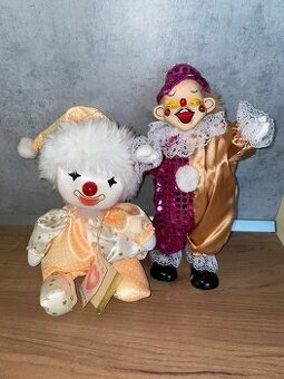 Vintage klaun / šašek hraje a “tancuje”