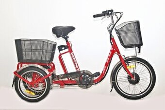 NOVÉ Elektrokolo Spirit SHOPPING 2, tříkolka, červená, 250W