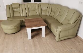 Kožená rohová sedací souprava, zn. HIMOLLA