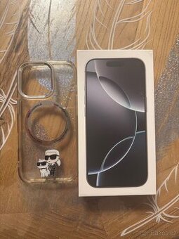 Prodej iPhone 16 Pro 128GB – bílý titan, výborný stav