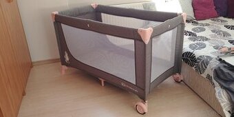 KINDERKRAFT - Postýlka cestovní JOY s doplňky šedorůžová