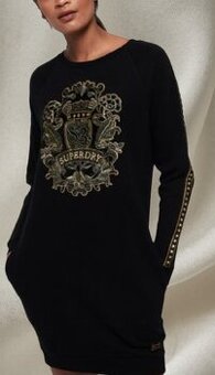 Superdry zdobené teplákové šaty s kapsami