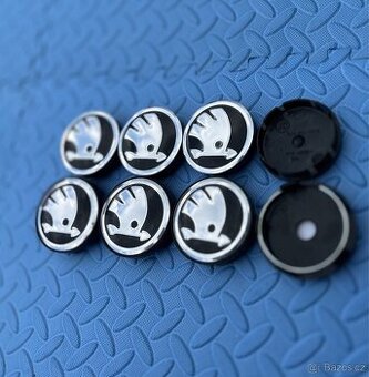 Středové krytky na ALU kola Škoda 56 - 60mm