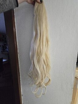 Připínací vlasy clip in - blond