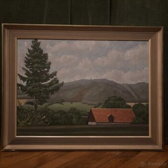 Obraz – olej na plátně, signováno J. Jelínek (1972)