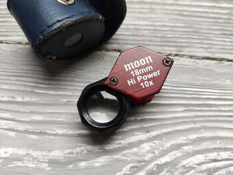 Vintage lupa / šperkařská lupa - Moon 18 mm Hi Power 10×