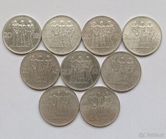 Stříbrné 20kč 1933, 24 1.Republika Československá