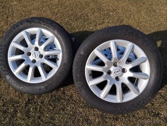 Opel Astra H r16 s pneumatikami Continental letní