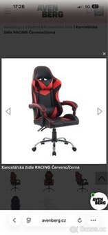 Nová kancelářská/herní židle Racing