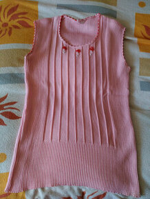 Růžové tričko/tílko - vel. 48