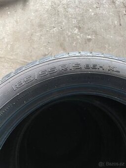 Letní pneu Nokian 185/55 R15, 2x6mm a 2x3mm