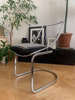 Gastone Rinaldi vintage chair, židle chrom