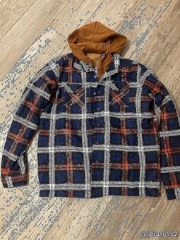 NOVÁ ZIMNÍ LEŽÉRNÍ KOSTKOVANÁ BUNDA S KAPUCÍ