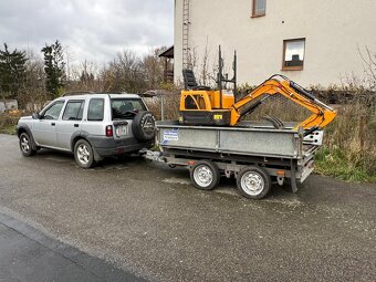 Minibagr 800kg 505mh+vlek+přislušenstvi