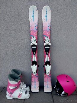 Dívčí lyže ELAN SPICE, 100 cm + lyžáky + přilba