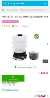 Parní hrnec se 3-mi přihrádkami Tefal