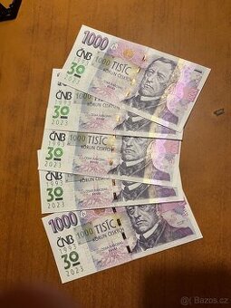 Výroční bankovky 1000.- ČNB