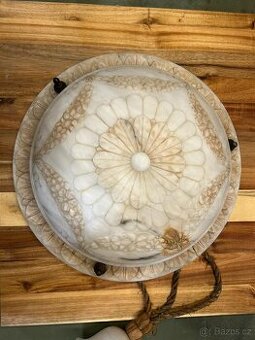 Stropní lustr z alabastru – Art Deco –