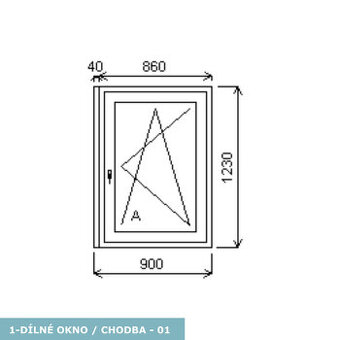 Plastové okno bez rámu + síť proti hmyzu + plisovaná roleta