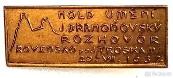 Hold umění " Rozhovor " Rovensko p/Tr. 1937. Český ráj.