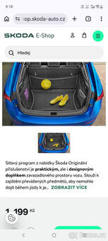 Škoda Scala - síť do kufru