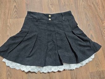 Manšestrová sukně se spodničkou