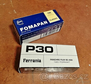 Svitky 120 - FOMAPAN a FERRANIA P30, nové nepoužité