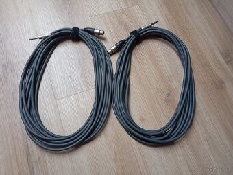 2x mono audiokabel koncovky XLR + Jack 6.3