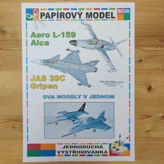 Vystřihovánka Aero L-159 Alca a JAS 39C Gripen – 2v1