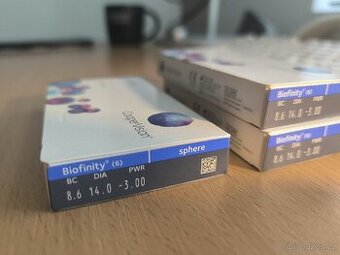 Cooper Vision Biofinity -3.0 a -3.25, 6ks/bal