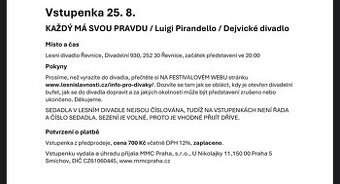 Dejvicke divadlo - Kazdy ma svou pravdu - 25.8.