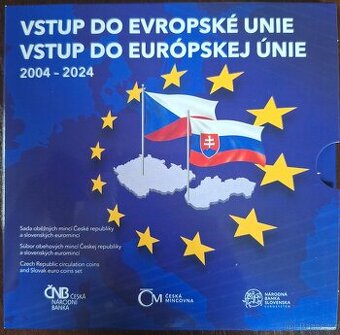 SADA OBĚŽNÝCH MINCÍ 2024 VSTUP ČR a SR do EU stand - 1