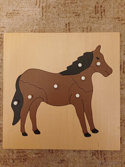 Kůň - Montessori dřevěná skládačka (puzzle)