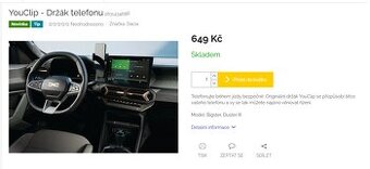 Držák mobilu do auta