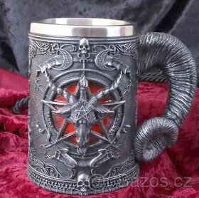 Hrnek na pivo - kovový, gotický design (500ml)