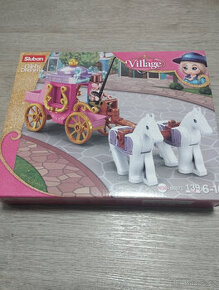 Stavebnice (lego) Sluban Dobový kočár s koníčky M38-B0872