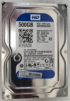 WD Blue 500GB 7,2K 16MB SATA III 3,5'' WD5000AAKX-07U6AA0