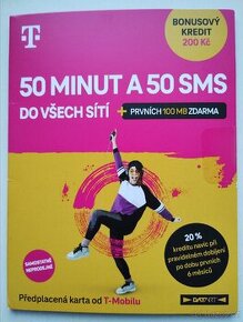 3× SIM T-Mobile s kreditem 200Kč+bonusy20%