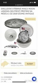 1 oz Stříbrná mince Moon Landing 2019 - 1
