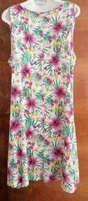 bavlněné letní květované šaty, vel. 50-52