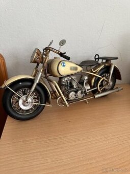Kovový retro model motorka - 1